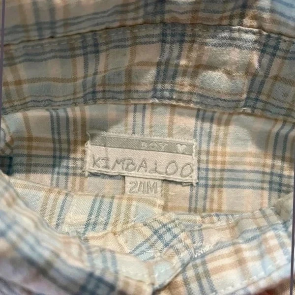 Camisa de mangas compridas xadrez para menino Kimbaloo 24 meses - Bom estado – photo 3